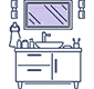 Bathroom remodeling service icon