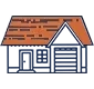 Roofing service icon